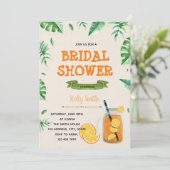 Sangria party thema uitnodiging (Staand voorkant)