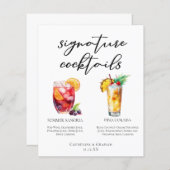 Sangria Pina Colada Signature Cocktails Menu (Voorkant / Achterkant)