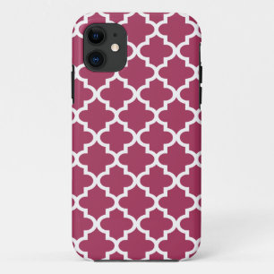 Sangria Red Moroccan Tegel Trellis Pattern Case-Mate iPhone Case
