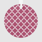 Sangria Red Moroccan Tegel Trellis Pattern Ornament (achterkant)