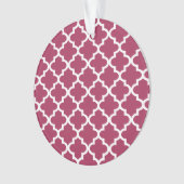 Sangria Red Moroccan Tegel Trellis Pattern Ornament (voorkant)