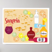 Sangria Red Wine Cocktail Poster (Voorkant)