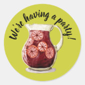 Sangria Ronde Sticker (Voorkant)