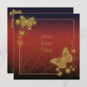 Sangria-roodvlinder goudzeugen kaart (Voorkant / Achterkant)