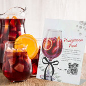 Sangria & Sass Honeymoon Fund Reclamebord Met Voetstuk