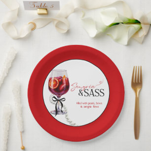 Sangria & Sass Papieren Bordje