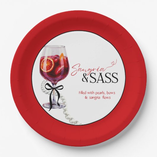 Sangria & Sass Papieren Bordje (Voorkant)