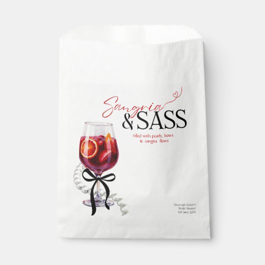 Sangria & Sass, Parels, Bogen Bedankzakje (Voorkant)