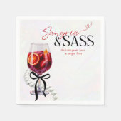 Sangria & Sass, Parels, Bogen Servet (Voorkant)