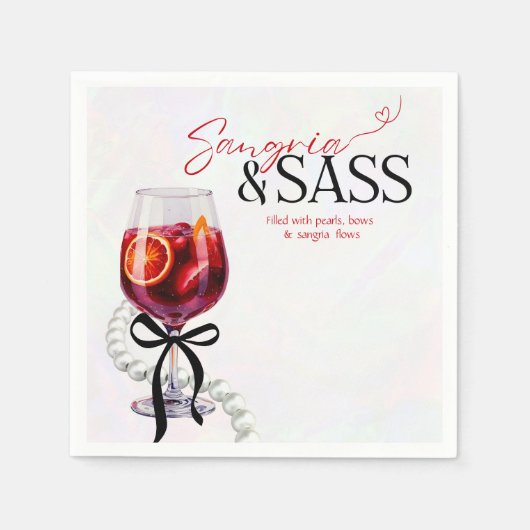 Sangria & Sass, Parels, Bogen Servet (Voorkant)