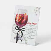 Sangria & Sass "Ring Hunt Game" Reclamebord Met Voetstuk (Voorkant)