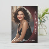 Sangria Shine Autograph Kaart voor Pageants (Staand voorkant)