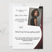 Sangria Shine Autograph Kaart voor Pageants (Achterkant)