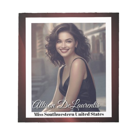 Sangria Shine Pageant Autograph Pad Notitieblok (Voorkant)