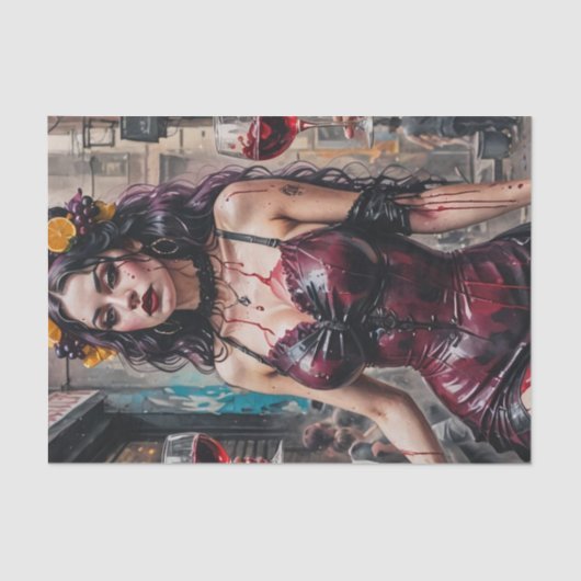 Sangria Siren Decoupage papier (Voorkant)