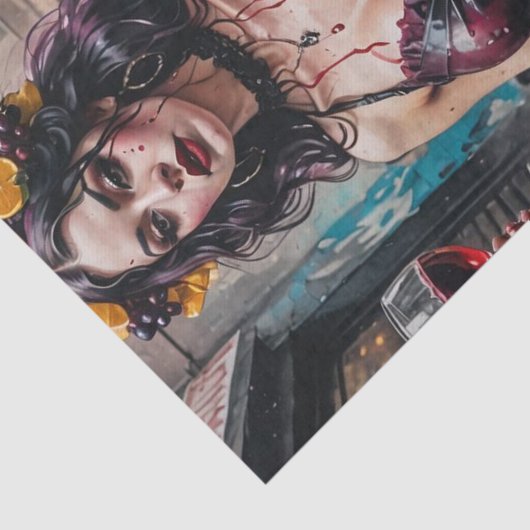 Sangria Siren Decoupage papier (Detail)