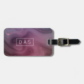 Sangria Strata | Moody Pink Dusky Paarse Custom Bagagelabel (Voorkant horizontaal)