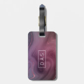 Sangria Strata | Moody Pink Dusky Paarse Custom Bagagelabel (Achterkant verticaal)