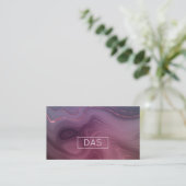 Sangria Strata | Moody Pink Dusky Paarse Custom Visitekaartje (Staand voorkant)