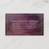 Sangria Strata | Moody Pink Dusky Paarse Custom Visitekaartje (Achterkant)