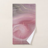 Sangria Strata | Moody roze en Paarse Luxe Agate Bad Handdoek (Handdoek)