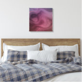 Sangria Strata | Moody roze en Paarse Luxe Agate Canvas Afdruk (Insitu (Slaapkamer))