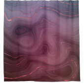 Sangria Strata | Moody roze en Paarse Luxe Agate Douchegordijn (Voorkant)