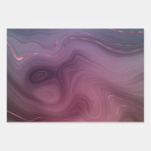 Sangria Strata | Moody roze en Paarse Luxe Agate Inpakpapier Vel (Voorkant 2)