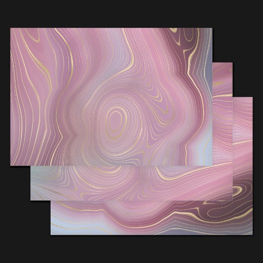 Sangria Strata | Moody roze en Paarse Luxe Agate Inpakpapier Vel