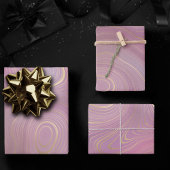 Sangria Strata | Moody roze en Paarse Luxe Agate Inpakpapier Vel