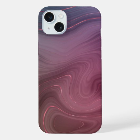 Sangria Strata | Moody roze en Paarse Luxe Agate iPhone Hoesje (Achterkant)