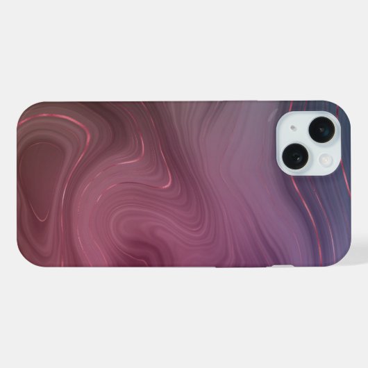 Sangria Strata | Moody roze en Paarse Luxe Agate iPhone Hoesje (Achterkant horizontaal)