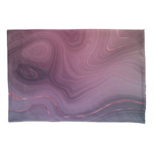 Sangria Strata   Moody roze en Paarse Luxe Agate Kussensloop