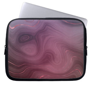 Sangria Strata Moody roze en Paarse Luxe Agate Laptop Sleeve