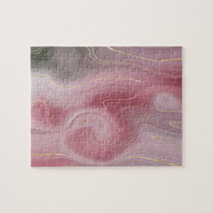Sangria Strata   Moody roze en Paarse Luxe Agate Legpuzzel