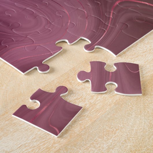 Sangria Strata | Moody roze en Paarse Luxe Agate Legpuzzel (Zijkant)