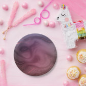 Sangria Strata | Moody roze en Paarse Luxe Agate Papieren Bordje (Feest)