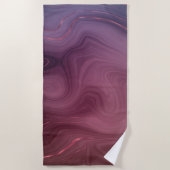 Sangria Strata | Moody roze en Paarse Luxe Agate Strandlaken (Voorkant)