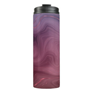 Sangria Strata   Moody roze en Paarse Luxe Agate Thermosbeker