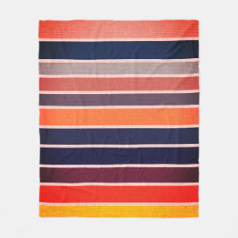 Sangria Striped Fleece Deken