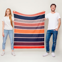 Sangria Striped Fleece Deken