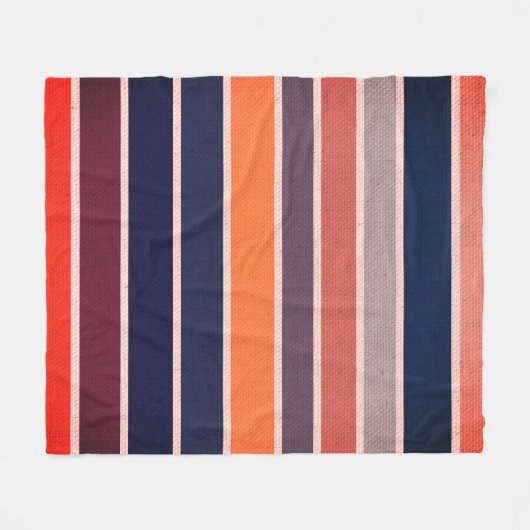 Sangria Striped Fleece Deken (Voorkant (Horizontaal))