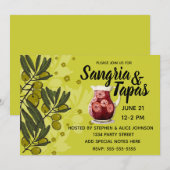 Sangria & Tapas Partij Kaart (Voorkant / Achterkant)