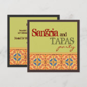 Sangria & Tapas Party! Happy Fiesta-uitnodiging Kaart (Voorkant / Achterkant)
