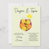 Sangria & Tapas Spaans Cocktail Vrijgezellenfeest Kaart (Voorkant)