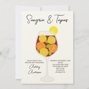 Sangria & Tapas Spaanse Cocktail Verjaardag Kaart