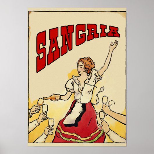 Sangria Time Style, voeg tekst toe Poster (Voorkant)