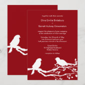 Sangria Tortelduifjes Weddenschap  uitnodiging (Voorkant / Achterkant)