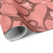 Sangria Victoriaans bloemenrooster ontwerpstijl Cadeaupapier (Rol Hoek)