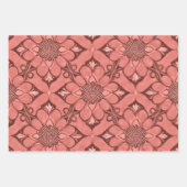 Sangria Victoriaans bloemenrooster ontwerpstijl Inpakpapier Vel (Voorkant)